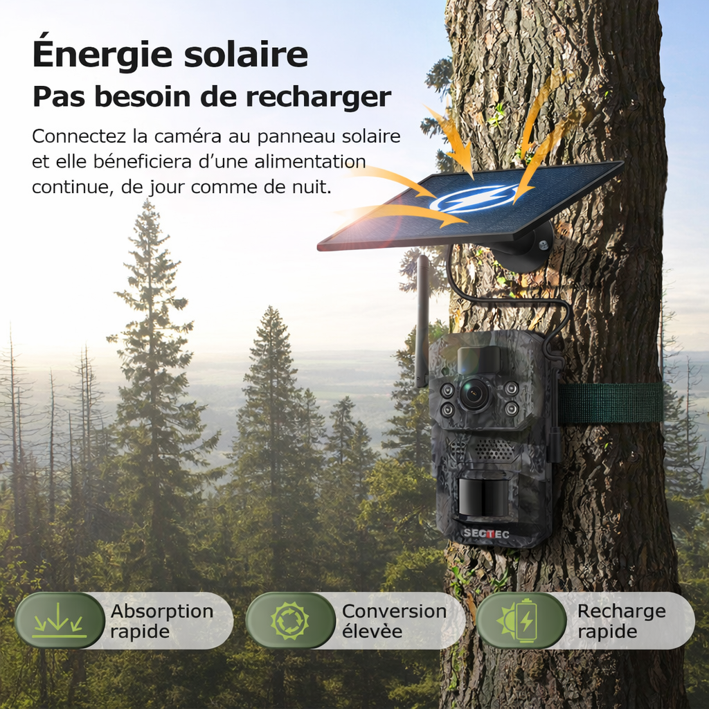 Caméra de chasse solaire – 3MP