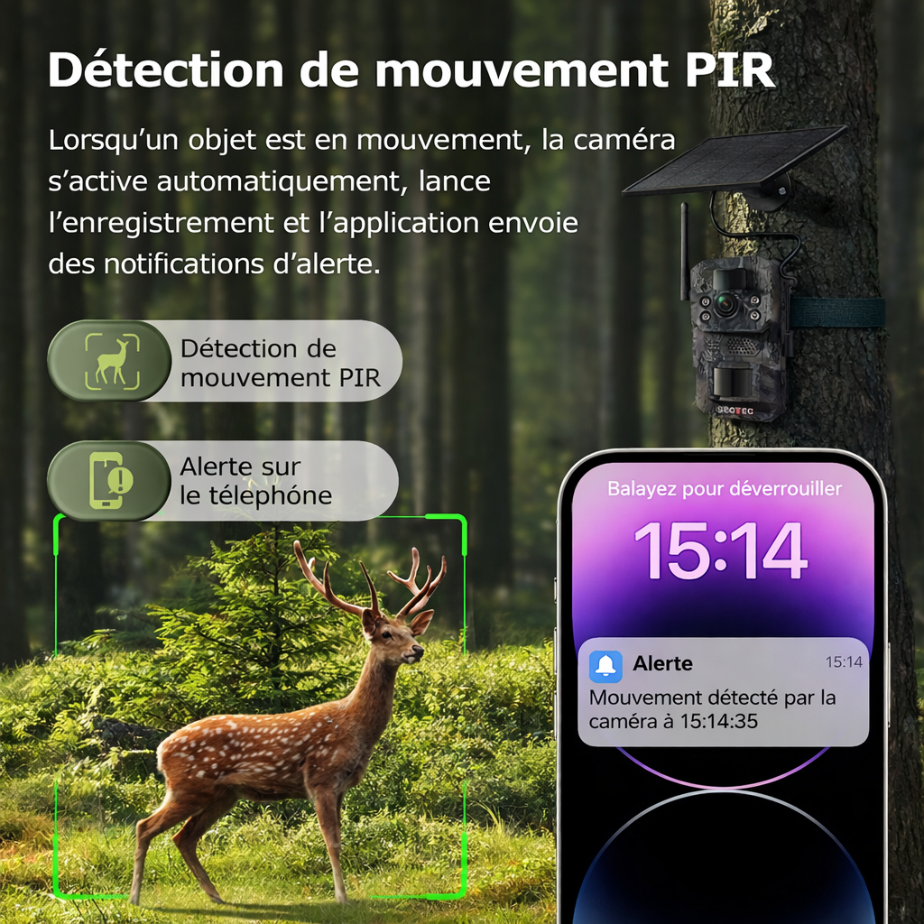 Caméra de chasse solaire – 3MP