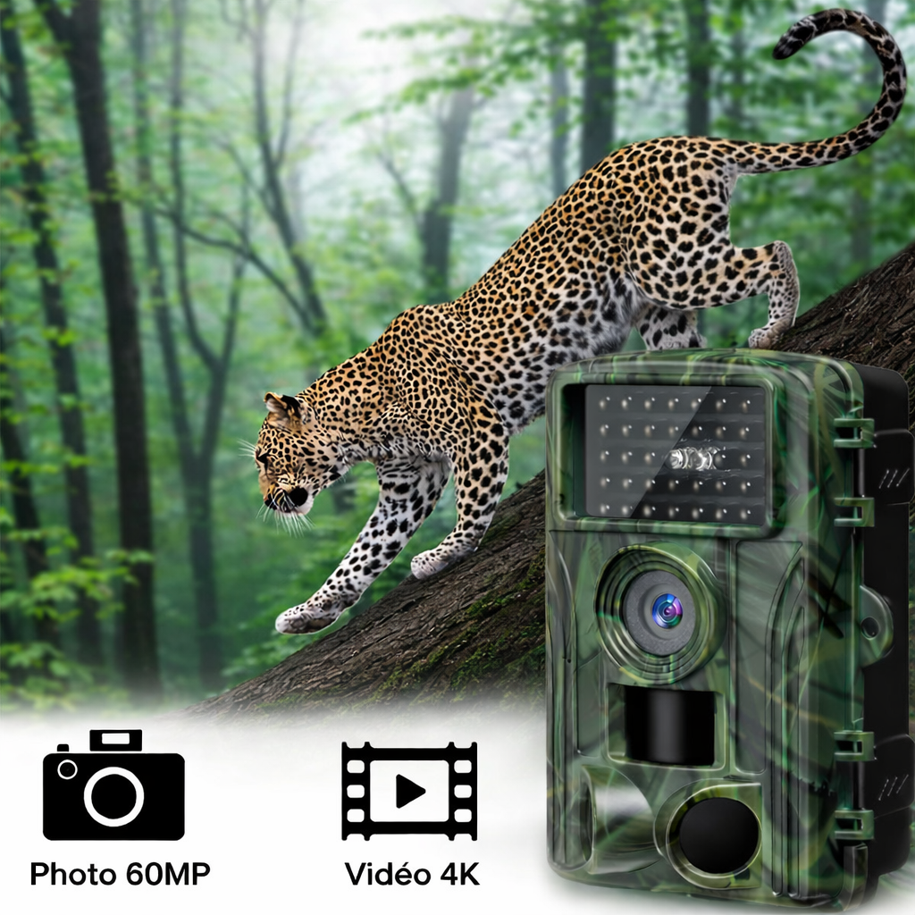 Caméra de chasse Wi-Fi – 60MP et Vidéo 4K