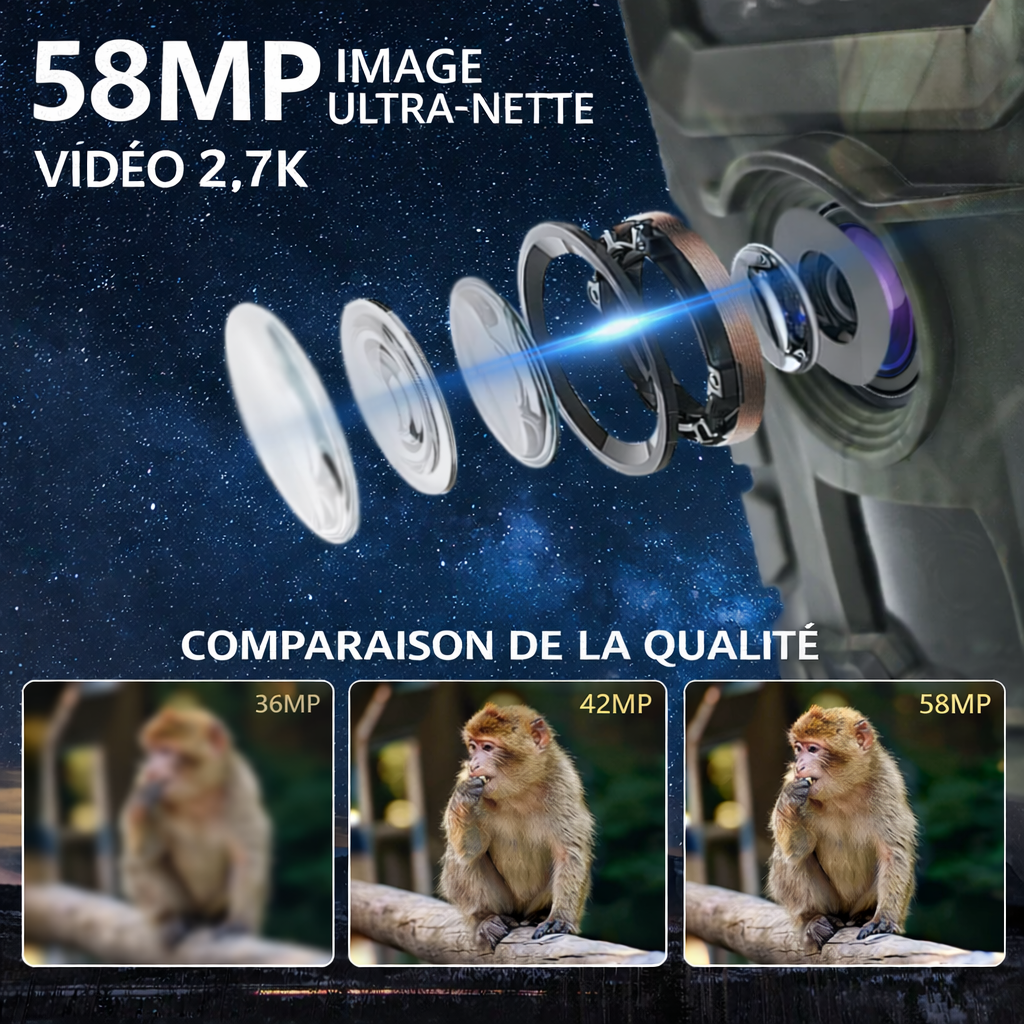 Caméra de chasse 4G avec application – 36MP et Vidéo 4K